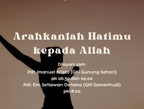 Selamat melaksanakan ibadah minggu di GKI Kelapa Cengkir. Untuk membantu Anda, berikut Liturgi Minggu 4 Agustus 2024