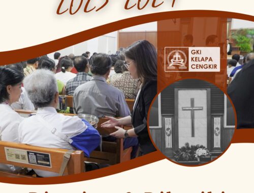 Berikut Buku Kehidupan Jemaat yang dapat Anda baca untuk mengetahui aktivitas gereja oleh GKI Kelapa Cengkir pada 2023-2024.