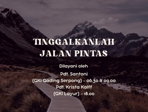 Selamat melaksanakan ibadah minggu di GKI Kelapa Cengkir. Untuk membantu Anda, berikut Liturgi Minggu Prapaskah I 9 Maret 2025