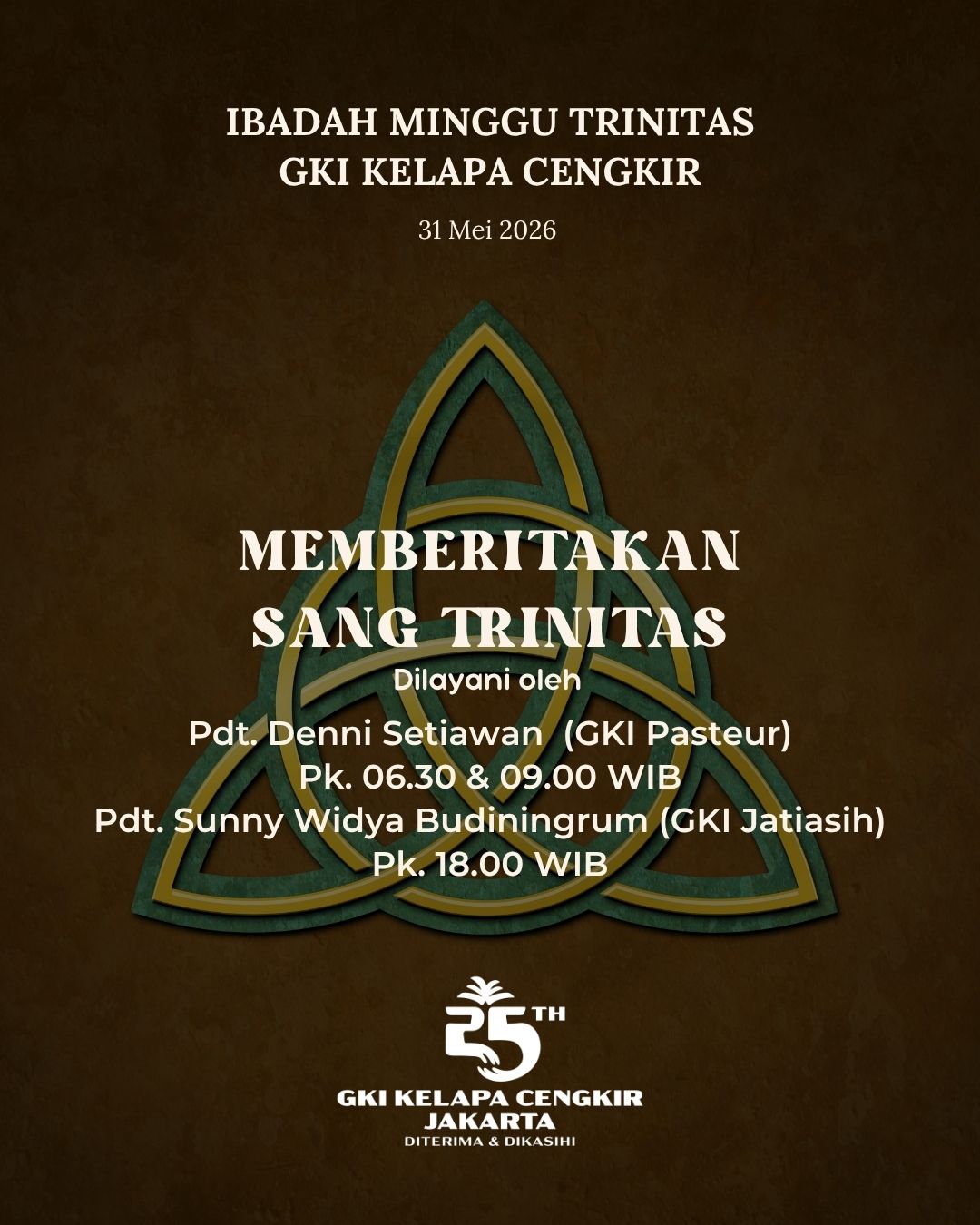 Liturgi Minggu Trinitas 31 Mei 2026